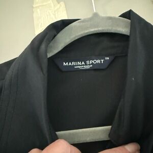 Marina Rinaldi Sport Black cotton shirt with French cuffs